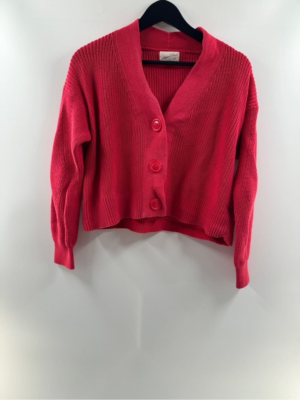 Universal Thread Red Chunky Knit Cotton Cardigan – Women's Small